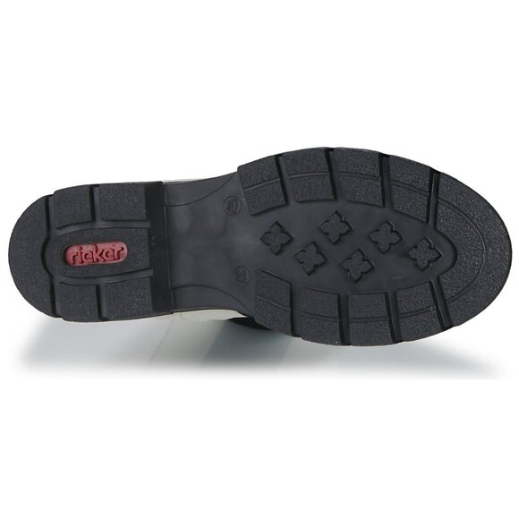 NEW RIEKER Mid Shaft Comfort Chelsea Boots White/black for women 462mn - Picture 8 of 10